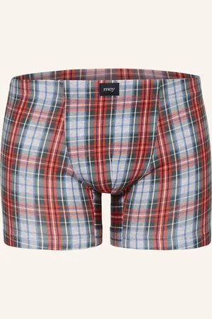 Mey Boxerky Série Checkered Pattern červená olivová světle šedá