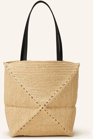Loewe Shopper Puzzle Fold Medium krémová