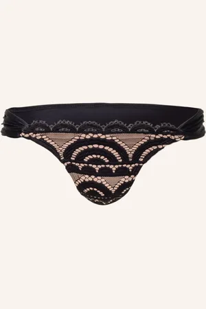 PQ Bikinové Kalhotky Brazilky Lace Fanned černá