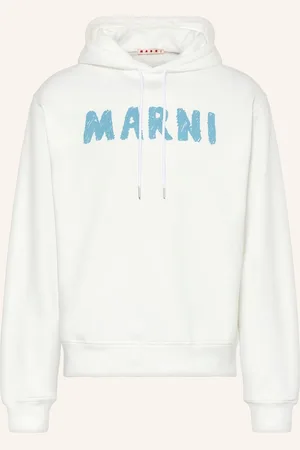 Marni Mikina S Kapucí bílá modrá