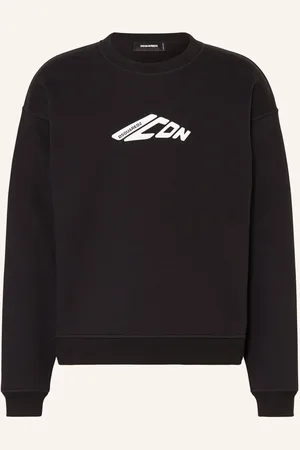 Dsquared2 Mikina Icon černá bílá