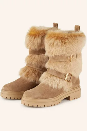 Gianvito Rossi Biker Boots Maverick velbloudí