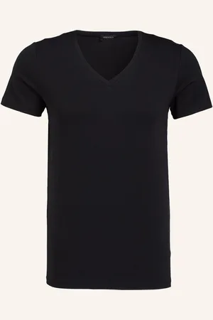 Hanro Tričko S Výstřihem Do V Cotton Superior černá