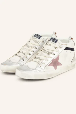 Golden Goose Vysoké Sneakersy Mid Star bílá stříbrná tmavě fialová
