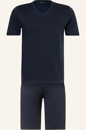 Hanro Pyžamo Se Šortkami Night Selection tmavě modrá