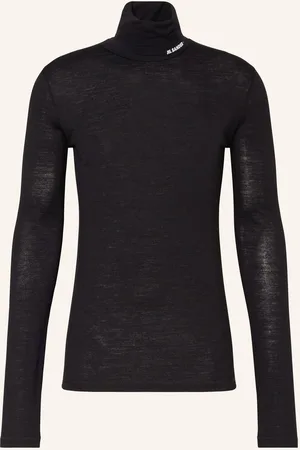 Jil Sander Tričko S Rolákem černá