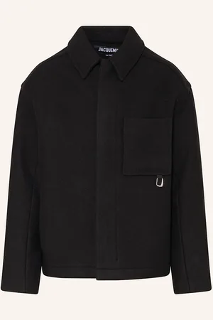 Jacquemus Caban Kabát Le Manteau Court černá