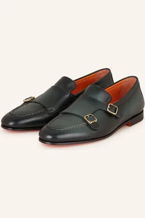 santoni Monky S Dvojitou Přezkou Dong tmavě zelená