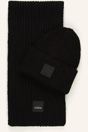 UGG Sada: Šála A Čepice černá
