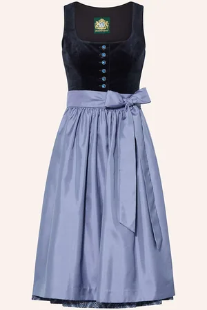 Hammerschmid Dirndl Koflersee tmavě modrá modrá šedá