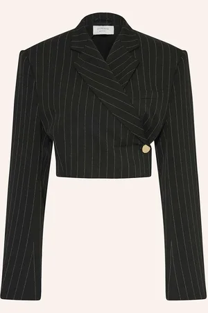 Sportmax Cropped Blejzr Utopia Ze Směsi Materiálů černá bílá
