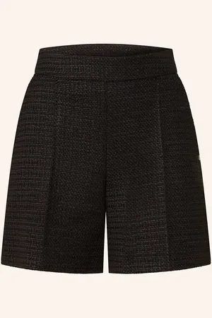 HUGO BOSS Šortky Halenda černá tmavě hnědá