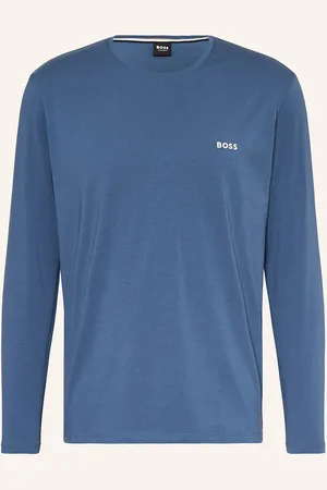 HUGO BOSS Pyžamové Tričko Mix&Match modrá
