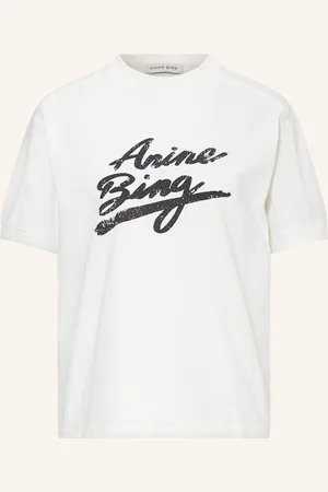 ANINE BING Tričko Jaylin bílá černá