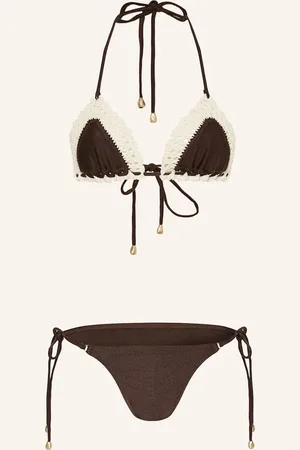 ZIMMERMANN Bikiny S Trojúhelníkovým Horním Dílem Acacia tmavě hnědá režná