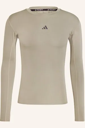adidas Tričko S Dlouhým Rukávem Techfit světle zelená