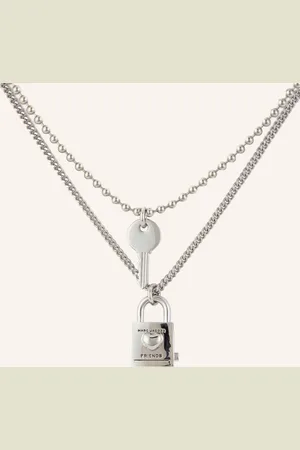 Marc Jacobs Řetízky Přátelství Friendship Padlock Necklace stříbrná