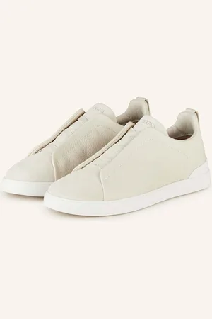 Ermenegildo Zegna Slip-On Sneakersy Triple Stitch krémová