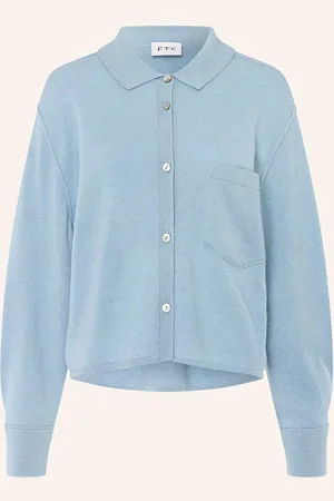 FTC CASHMERE Pletený Kardigan Z Kašmíru tmavě modrá
