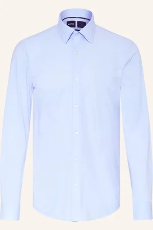 HUGO BOSS Žerzejová Košile Hank Slim Fit tmavě modrá