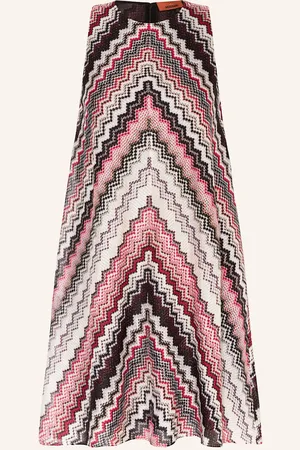 Missoni Pletené Šaty S Třpytivou Přízí černá bílá červená
