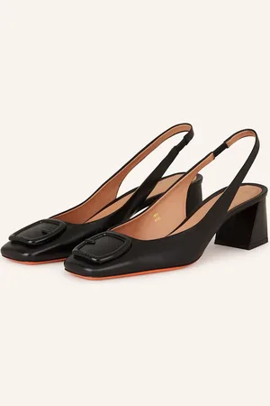 santoni Slingpumps S Otevřenou Patou Lemon černá