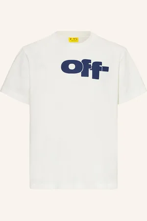 OFF-WHITE Tričko bílá tmavě modrá