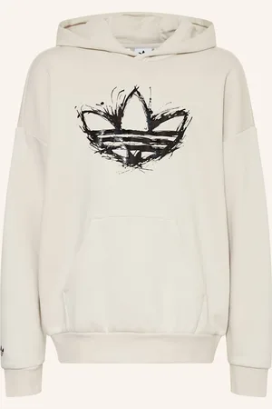 adidas Mikina S Kapucí béžová