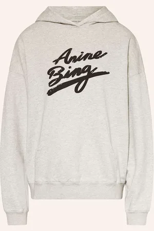 ANINE BING Mikina S Kapucí Harvey světle šedá