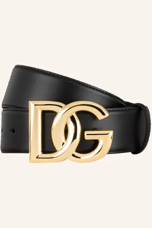 Dolce & Gabbana Kožený Opasek černá