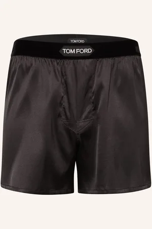 Tom Ford Hedvábné Boxerky tmavě hnědá