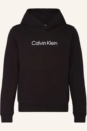 Calvin Klein Mikina S Kapucí Logo Reg černá