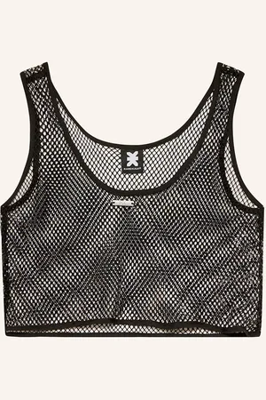 Karo Kauer Cropped Top S Ozdobnými Kamínky černá