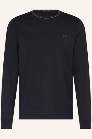 Fred Perry Tričko S Dlouhým Rukávem tmavě modrá