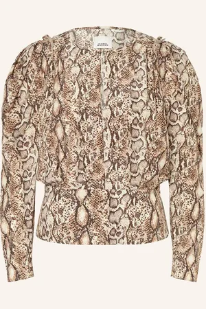 Isabel Marant Halenka Zarga Z Hedvábí béžová tmavě hnědá hnědá