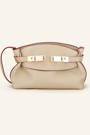 Salvatore Ferragamo Kabelka Hug béžová