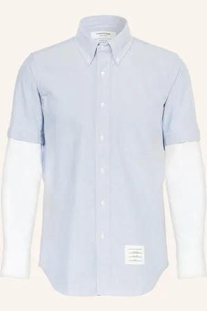 Thom Browne Košile Straight Fit tmavě modrá