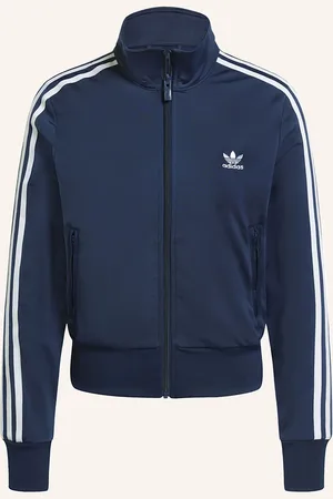 adidas Mikinová Bunda Firebird tmavě modrá bílá