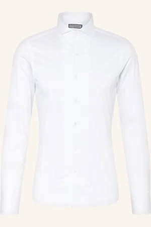 CANALI Žerzejová Košile Slim Fit bílá