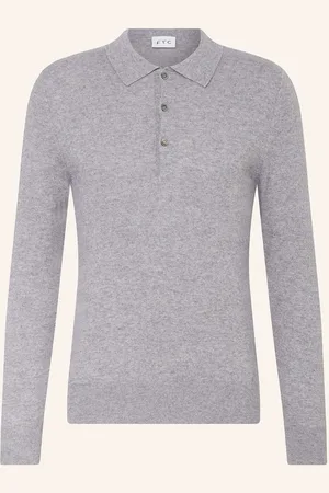 FTC CASHMERE Úpletová Polokošile šedá