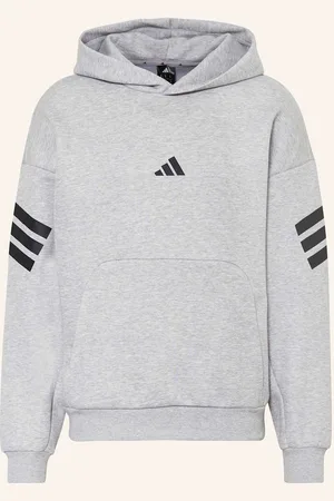 adidas Mikina S Kapucí šedá