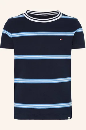 Tommy Hilfiger Tričko tmavě modrá tmavě modrá bílá