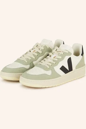 Veja Sneakersy V-10 Prime režná světle zelená