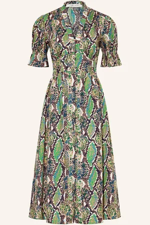Diane von Furstenberg Šaty Erica světle hnědá zelená tmavě hnědá