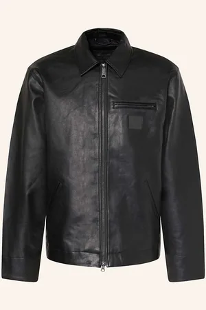 Carhartt Bunda Detroit V Koženém Vzhledu černá
