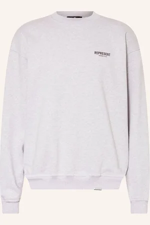 Represent Mikina světle šedá černá