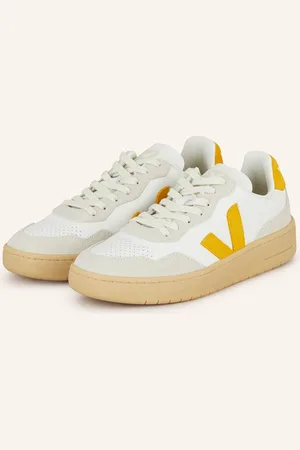 Veja Sneakersy V-90 bílá krémová tmavě žlutá