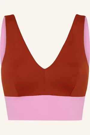 MYMARINI Bralette Horní Díl Bikin Yogatop V Oboustranném Provedení S Uv Ochranou 50+ růžová hnědá