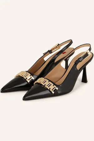 Högl Slingpumps S Otevřenou Patou černá zlatá