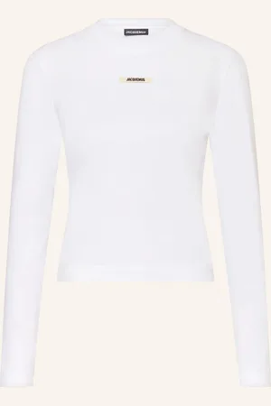 Jacquemus Tričko S Dlouhým Rukávem Le T-Shirt Gros Grain bílá